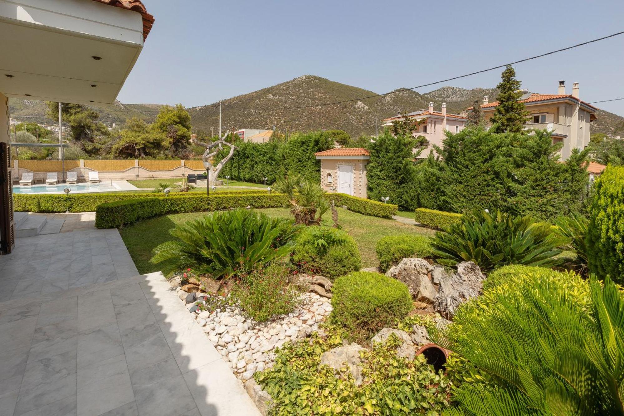 Apanemi Villa-Private Pool Nea Makri Exterior photo