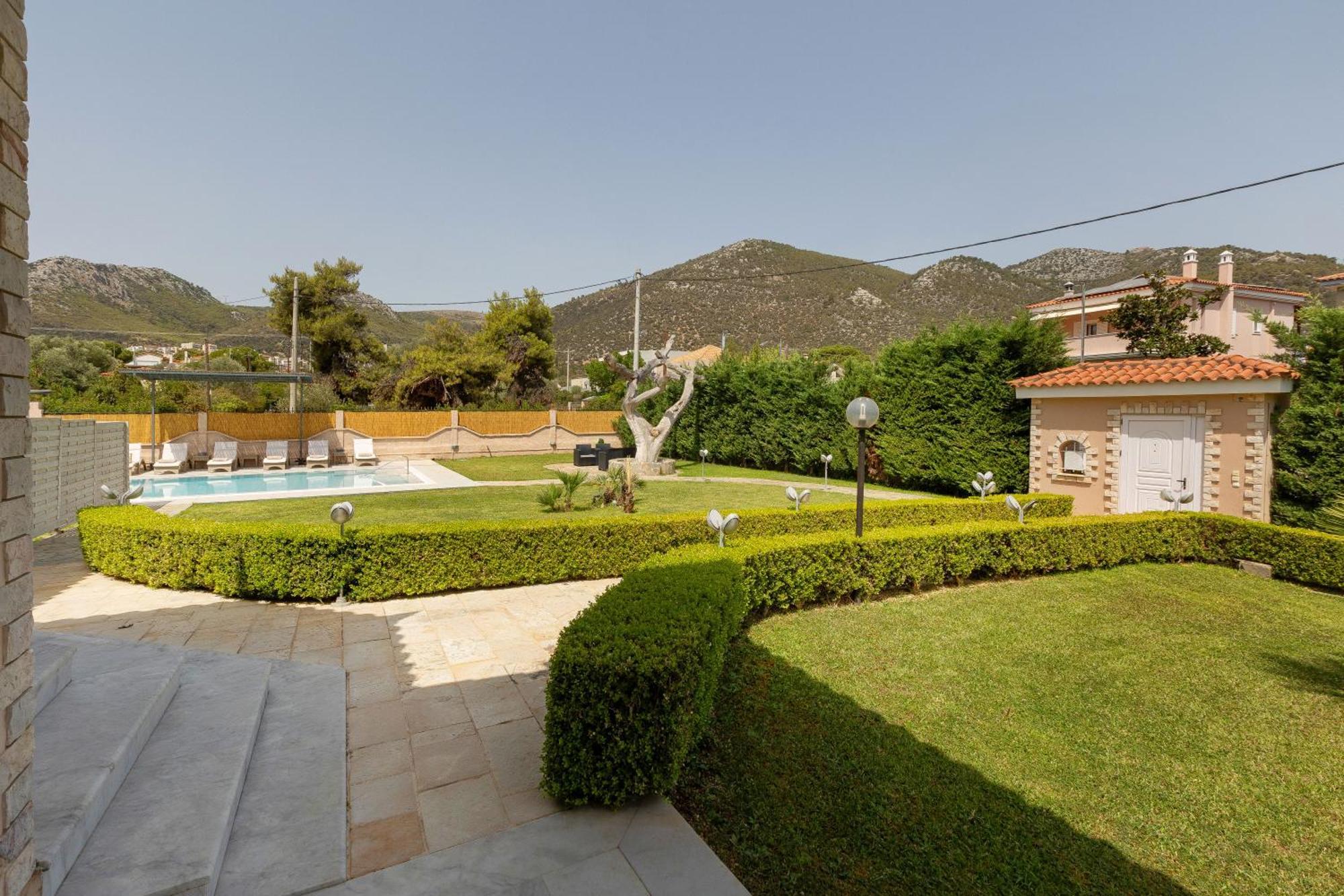 Apanemi Villa-Private Pool Nea Makri Exterior photo