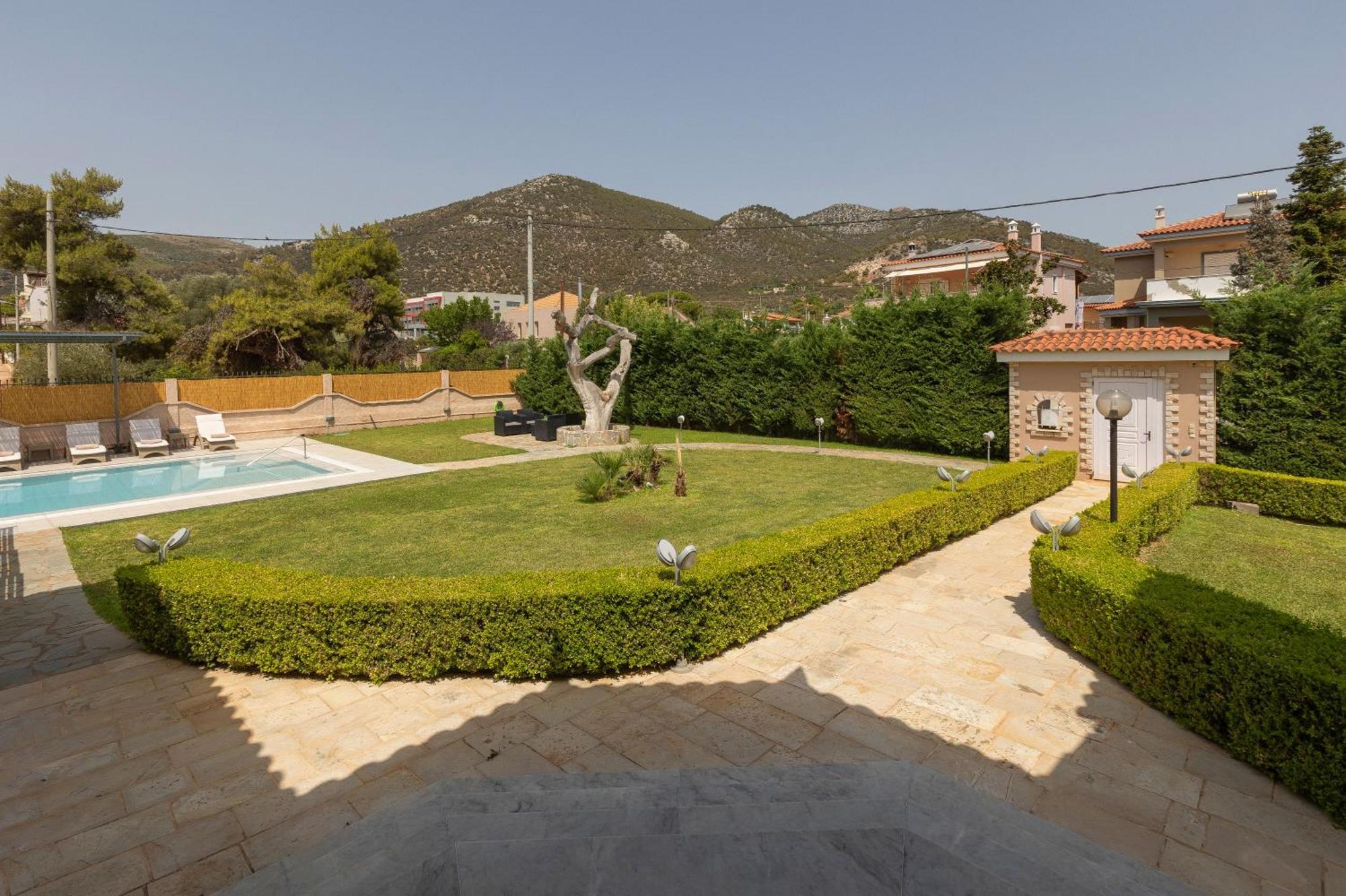 Apanemi Villa-Private Pool Nea Makri Exterior photo