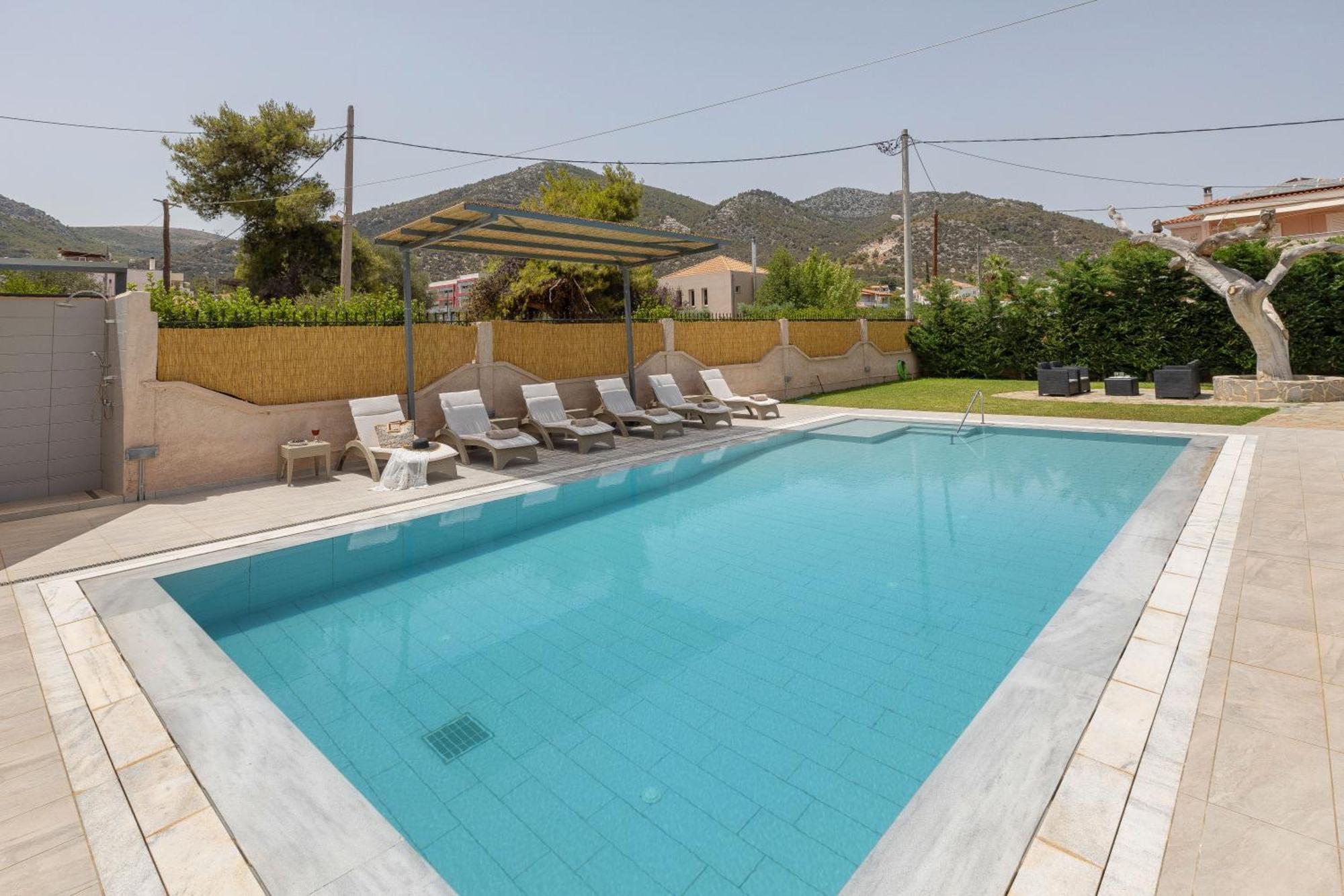 Apanemi Villa-Private Pool Nea Makri Exterior photo