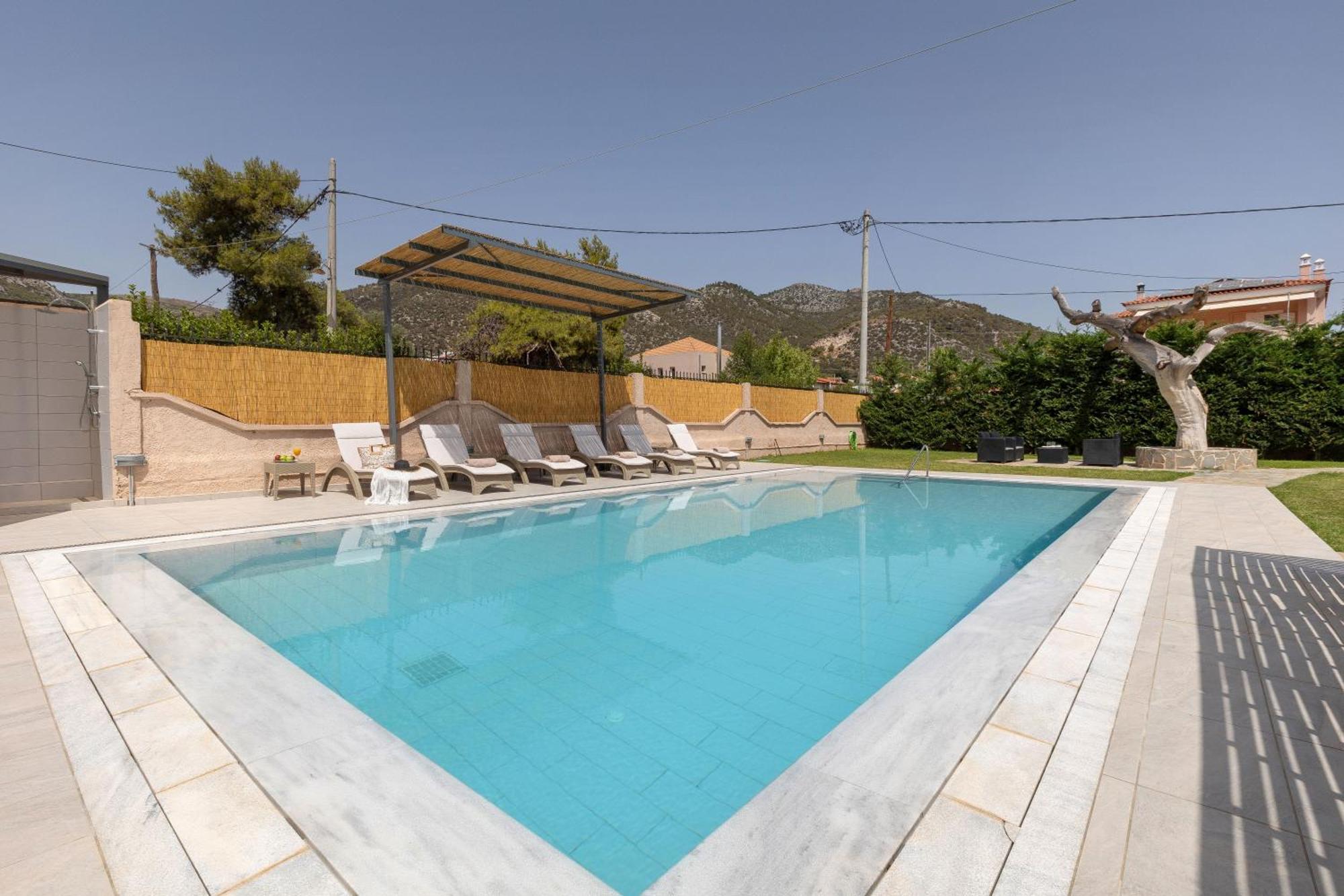 Apanemi Villa-Private Pool Nea Makri Exterior photo